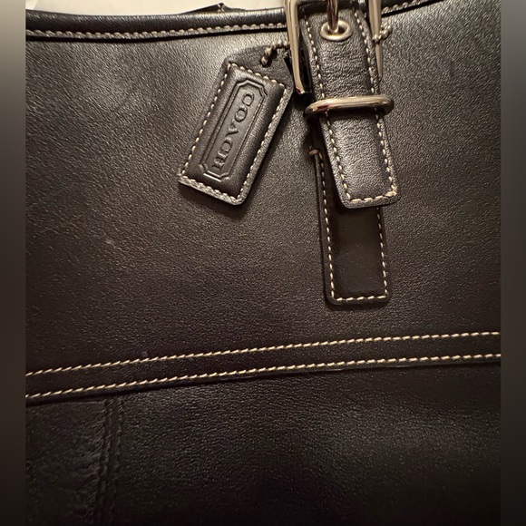 Coach Black Leather Tote Bag - Picture 4 of 11